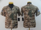 Youth Dallas Cowboys #4 Dak Prescott Camo Salute to Service Limited Jersey