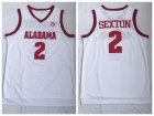 Alabama Crimson Tide #2 Collin Sexton White Basketball Jersey