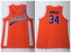 Uncle Drew #34 Harlem Buckets Shaquille O'Neal Orange Basketball Jersey