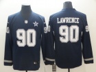 Dallas Cowboys #90 Demarcus Lawrence Blue Long Sleeves Vapor Untouchable Limited Jersey