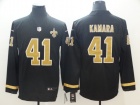 New Orleans Saints #41 Alvin Kamara Black Long Sleeves Vapor Untouchable Limited Jersey