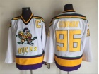 Anaheim Mighty Ducks #96 Charlie Conway White Throwback Jersey