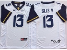 Youth West Virginia Mountaineers #13 David Sills V White Limited Jersey