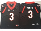 Youth Georgia Bulldogs #3 Roquan Smith Black Limited Jersey