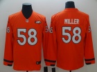 Denver Broncos #58 Von Miller Orange Long Sleeves Vapor Untouchable Limited Jersey