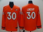 Denver Broncos #30 Phillip Lindsay Orange Long Sleeves Vapor Untouchable Limited Jersey