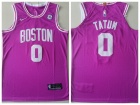 Boston Celtics #0 Jayson Tatum Pink Basketball Jersey