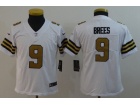 Youth New Orleans Saints #9 Drew Brees White Color Rush Limited Jersey