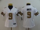 Woman New Orleans Saints #9 Drew Brees White Color Rush Limited Jersey