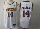 Nike Los Angeles Lakers #14 Brandon Ingram White New Style Swingman Jersey