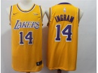 Nike Los Angeles Lakers #14 Brandon Ingram Yellow New Style Swingman Jersey