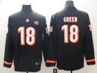 Cincinnati Bengals #18 A.J. Green Black Long Sleeves Men's Vapor Untouchable Limited Jersey