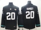 Jacksonville Jaguars #20 Jalen Ramsey Black Long Sleeves Men's Vapor Untouchable Limited Jersey