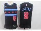 Nike Chicago Bulls #8 Zach Lavine Black City Jersey