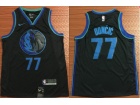 Nike Dallas Mavericks #77 Luka Doncic Black City 2019 Swingman Jersey