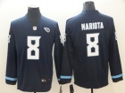 Tennessee Titans #8 Marcus Mariota Nvay Blue Long Sleeves Vapor Untouchable Limited Jersey