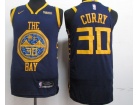 Nike Golden State Warriors #30 Stephen Curry Blue City Player Jersey