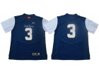 Norte Dame Fighting Irish #3 Joe Montana Blue With White Sleeves Jersey