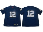 Norte Dame Fighting Irish #12 Ian Book Blue Jersey