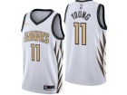 Atlanta Hawks #11 Trae Young White City Swingman Basketball Jersey