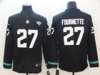 Jacksonville Jaguars #27 Leonard Fournette  Black Long Sleeves Men's Vapor Untouchable Limited Jerse...