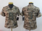 Woman New Orleans Saints #9 Drew Brees Camo Salute to Service Limited Jersey