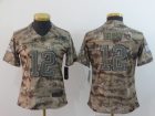 Woman New England Patriots #12 Tom Brady Camo Salute to Service Limited Jersey