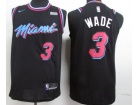 Miami Heat #3 Dwyane Wade Black City Player Basketball Jersey