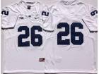 Penn State Nittany Lions #26 Saquon Barkley White without Name Jersey