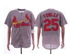 St. Louis Cardinals #25 Dexter Fowler Gray Cool Base Jersey