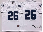 Youth Penn State Nittany Lions #26 Saquon Barkley White Jersey