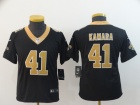 Youth New Orleans Saints #41 Alvin Kamara Black Vapor Untouchable Limited Football Jersey