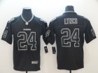 Oakland Raiders #24 Marshawn Lynch Black Lights Out Vapor Untouchable Limited Jersey