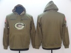 Green Bay Packers Blank Green Salute To Service Hoodie