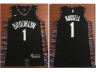 Nike Brooklyn Nets #1 D'Angelo Russell Black City Swingman Jersey