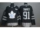 Adidas Toronto Maple #91 John Tavares Black 100th Hockey Jersey