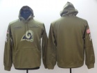 Los Angeles Rams Green Salute to Service Hoodie