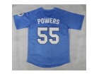 Myrtle Beach Mermen #55 Kenny Powers Baby Blue Baseball Jersey