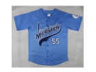 Myrtle Beach Mermen #55 Kenny Powers Baby Blue Baseball Jersey