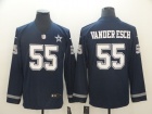 Dallas Cowboys #55 Leighton Vander Esch Blue Long Sleeves Vapor Untouchable Limited Jerseys