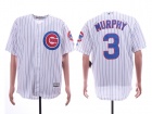 Chicago Cubs #3 Daniel Murphy White Cool Base Jersey