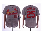 St. Louis Cardinals #25 Dexter Fowler Gray Flex Base Jersey