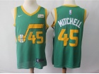 Nike Utah Jazz #45 Donovan Mitchell Green Earned Edition Basketball Jersey