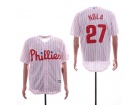 Philadelphia Phillies #27 Aaron Nola White Cool Base Jerseys