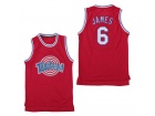 Space Jam Tune Squad #6 LeBron James Red Basketball Jerseys