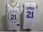 Nike Philadelphia 76ers #21 Joel Embiid White Earned Edition Swingman Jersey