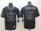 Dallas Cowboys #55 Leighton Vander Esch Black Lights Out Limited Jerseys