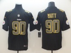 Pittsburgh Steelers #90 T.J. Watt Black Impact Vapor Limited Jersey