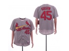 St. Louis Cardinals #45 Bob Gibson Grey Cool Base Jersey