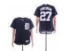 Detroit Tigers #27 Jordan Zimmermann Navy Blue Flex Base Jerseys